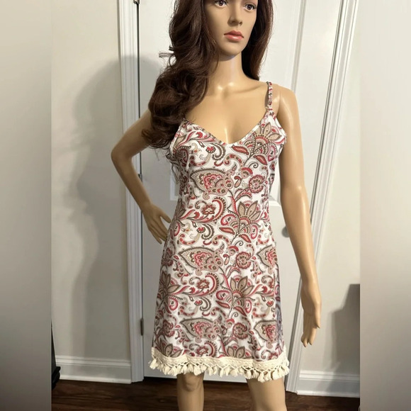 NWT-Boho Paisley Print Tassel Dress - Picture 1 of 5